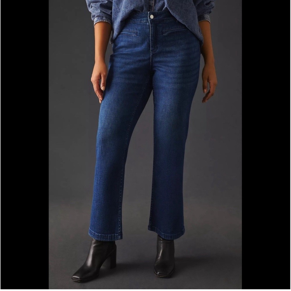 MAEVE BY ANTHROPOLOGIE Essential mid rise Jeans Women's 28x26 Crop Straight‎ Leg